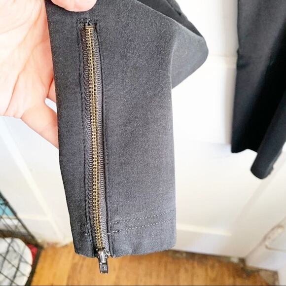 Eileen Fisher System Ponte Riding Pants Zippered Ankles Black Stretch Medium M - Picture 4 of 7